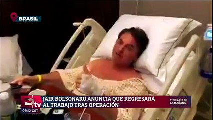 Bolsonaro volverá este martes al trabajo tras intervención quirúrgica