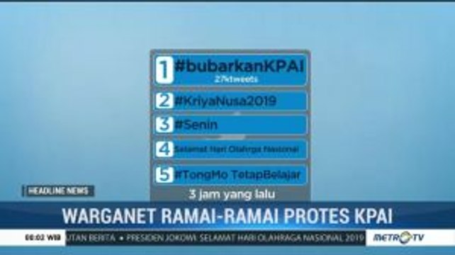 #BubarkanKPAI Jadi Tren di Media Sosial