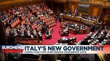 Italy's new government can get to work after getting senators' backing
