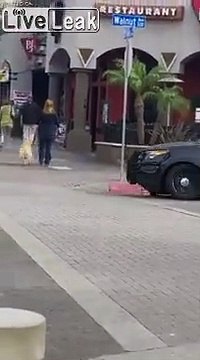 Enervé, il se fait plaquer par la police, comme au rugby !