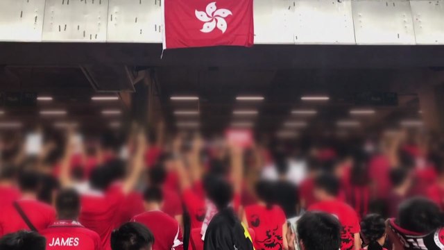 중국 국가 연주되자...월드컵 경기장 달군 홍콩 민주화 함성 / YTN