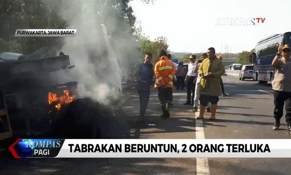 Tabrakan Beruntun Terjadi Lagi di Tol Cipularang, 2 Orang Terluka