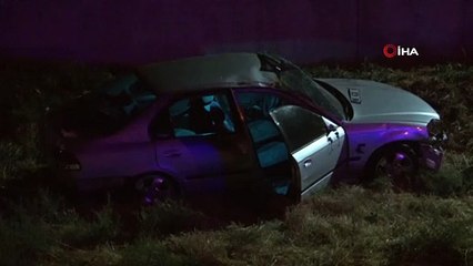 Otomobil şarampole uçtu: 1 ölü, 1 yaralı