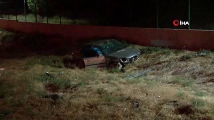 Otomobil şarampole uçtu: 1 ölü, 1 yaralı