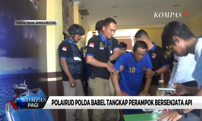 Polairud Polda Babel Tangkap Perampok Bersenjata Api