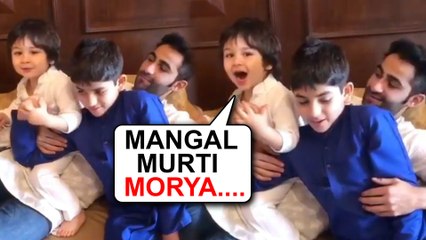 Download Video: Taimur Ali Khan SAYS Ganpati Bappa Morya | Celebrates Ganesh Utsav 2019