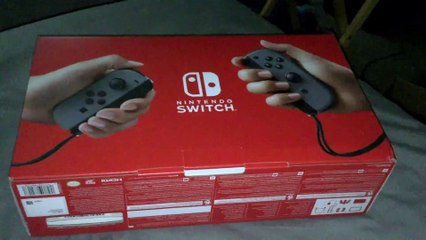 Nintendo Switch with Gray Joy‑Con HAC-001(-01) Console (Better Battery Version) Unboxing