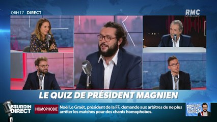 Скачать видео: Quelle expression Richard Ferrand a-t-il utilisé hier lors d'un interview avec J.-J. Bourdin ? ... Relevez le quiz du Président Magnien ! - 11/09