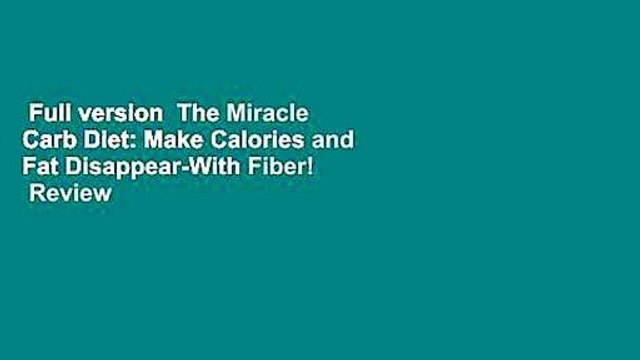 the miracle carb diet pdf