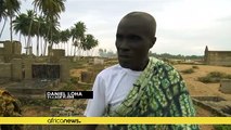 Coastal erosion threatens Ivory Coast village