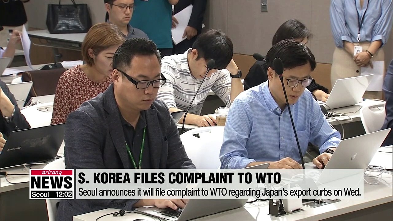 S. Korea will file complaint to WTO regarding Japan's export curbs on Wednesday