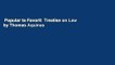 Popular to Favorit  Treatise on Law by Thomas Aquinas