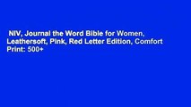 NIV, Journal the Word Bible for Women, Leathersoft, Pink, Red Letter Edition, Comfort Print: 500 