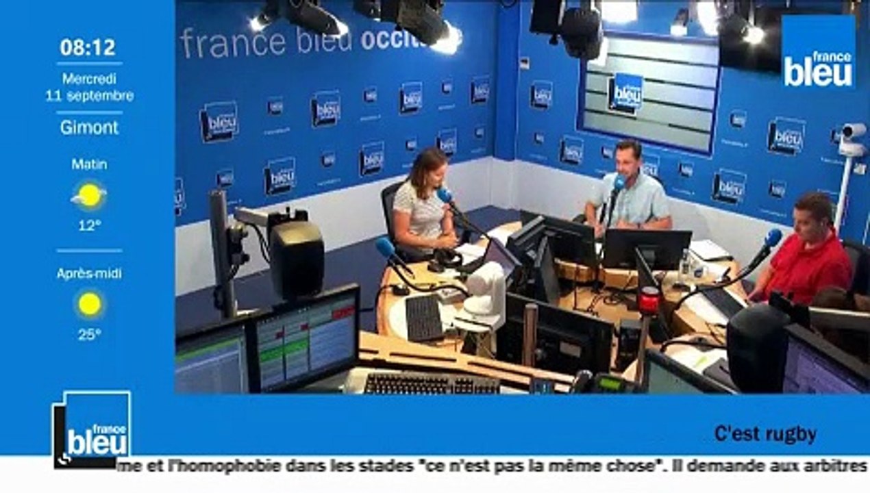 Cest Rugby  : "Vu le typhon qui arrive au Japon le staff du XV de France a finalement bien fait de prendre des gros gabarits", nos dit Maud Lanteaume