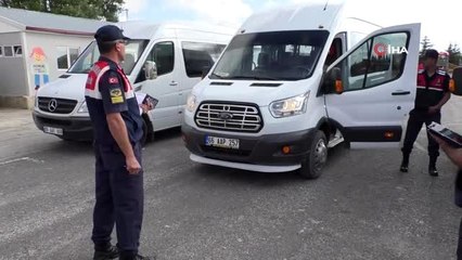 Jandarmadan okul servis araçlarına denetim