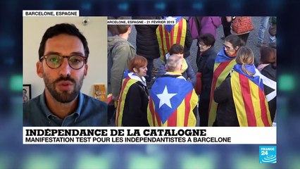 Manifestation test pour les indépendantistes à Barcelone