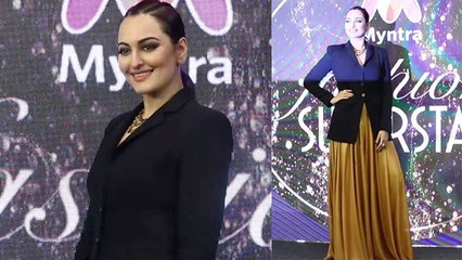 Sonakshi Sinha looks perfect in classic pantsuit & blazer jacket;Watch video | FilmiBeat