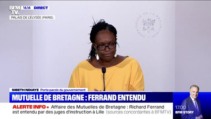 En raison de la séparation des pouvoirs, Sibeth Ndiaye ne fera "pas de commentaire" sur le fait que Richard Ferrand est entendu par des juges d'instruction à Lille