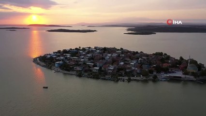 Gölyazı’da Hazan Mevsimi... Gün Batımı Drone ile Görüntüledi