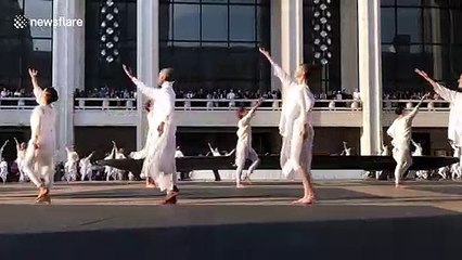 Moving 9/11 tribute at Lincoln Centre, New York City