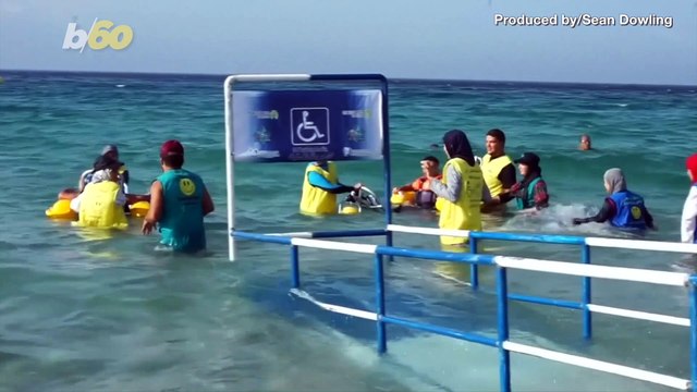 Disabled Swimmers Have a Beach Day Thanks to Tricked Out-Equipment