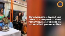 Un homme sort le grand jeu et invite une inconnue à partager un diner romantique avec lui dans le train !