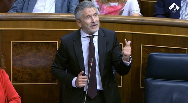 Marlaska se defiende ante las acusaciones de hooligan de la inseguridad