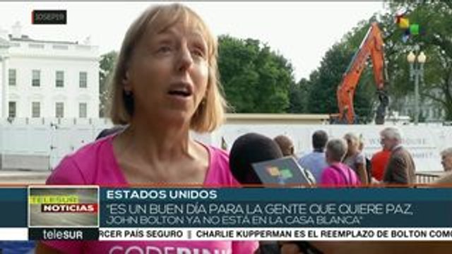 EEUU: activistas de Code Pink festejan despido de John Bolton