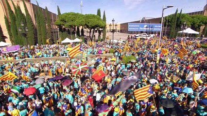 Imatges aèries de la manifestació de la Diada