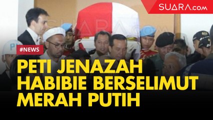 Berselimut Merah Putih, Peti Jenazah BJ Habibie Dibawa Kerumah Duka