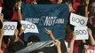 Protestors boo Hong Kong anthem during football World Cup qualifier