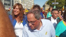 Torra llega a la manifestación de la Diada