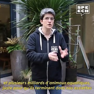 Plus d'un milliard d'animaux terrestres sont tués chaque année en France, et plusieurs milliards d'animaux aquatiques juste pour qu'ils terminent dans nos assiettes Le Speech de Brigitte Gothière,