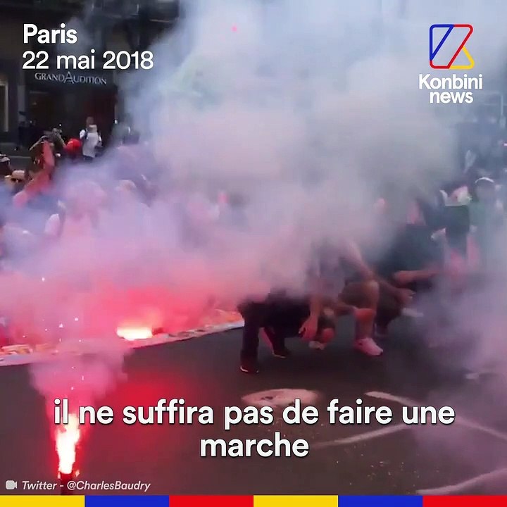 Le Speech de "Camille", en black bloc