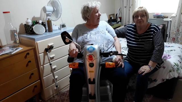 Mobility scooter battle