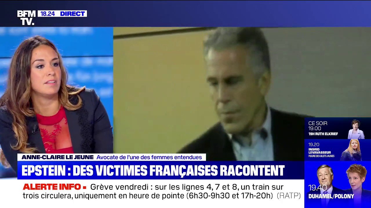 "Quand on voit qui on a en face, des hommes extrêmement puissants (...) encore 28 ans après, c'est compliqué de porter plainte", déclare l'avocate de l'une des femmes entendues dans l'affaire Epstein
