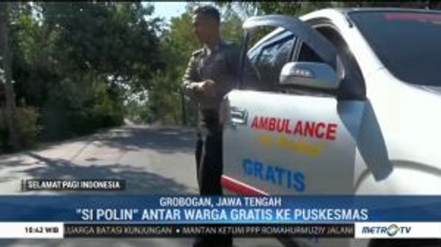 Polisi Ini Antar Warga Desa ke Puskesmas Secara Gratis
