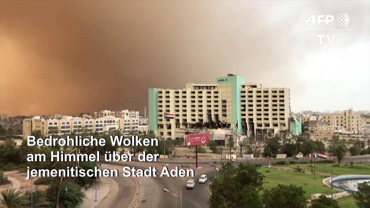 Gewaltiger Sandsturm verdunkelt Stadt im Jemen