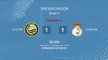 Resumen partido entre CD Cayón y CD Bezana Jornada 4 Tercera División