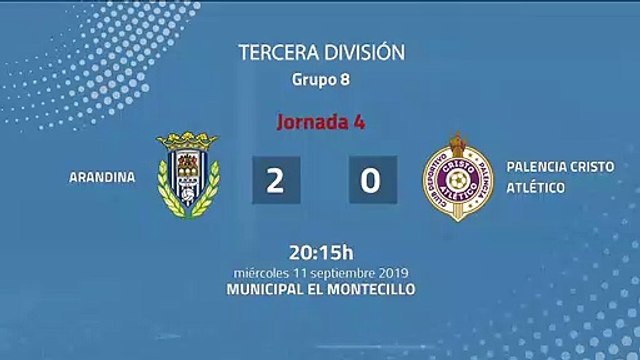 Resumen partido entre Arandina y Palencia Cristo Atlético Jornada 4 Tercera División