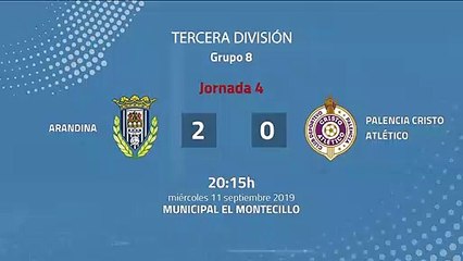 Resumen partido entre Arandina y Palencia Cristo Atlético Jornada 4 Tercera División