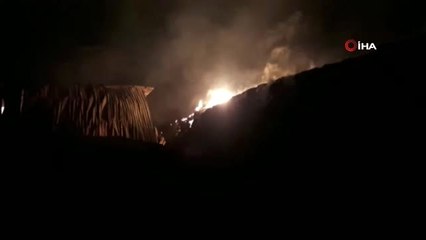 Dev besi çiftliğinde korkutan yangın