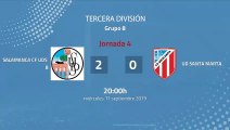Resumen partido entre Salamanca CF UDS B y UD Santa Marta Jornada 4 Tercera División