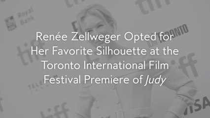 Renée Zellweger Opted for Her Favorite Silhouette at the Toronto International Film Festival Premiere of Judy