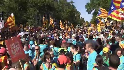 El independentismo catalán se desinfla en su movilización anual en Barcelona