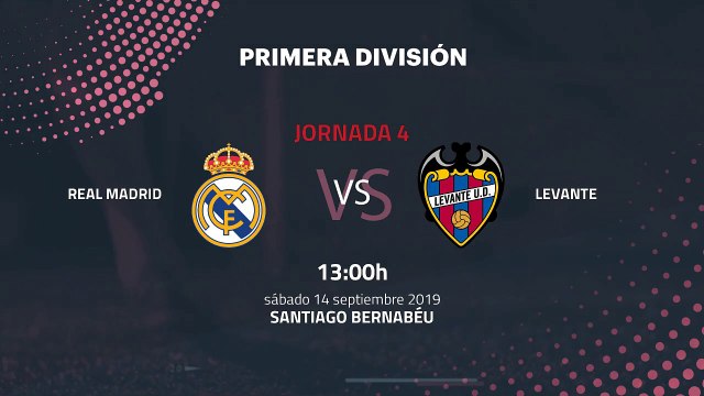 Previa partido entre Real Madrid y Levante Jornada 4 Primera División