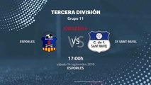 Previa partido entre Esporles y CF Sant Rafel Jornada 4 Tercera División