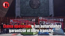 Llama oposición a las autoridades garantizar el libre transito.