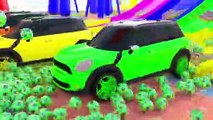 Colors for Children Learn with Mini Cars Color Change in Color Balls Tracks 3D Kids Room Cars Toys