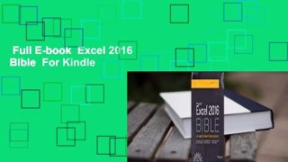 Full E-book  Excel 2016 Bible  For Kindle